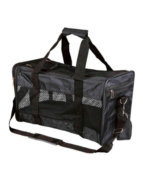 Bolso de transporte Ryan negro pequeño para perros y gatos