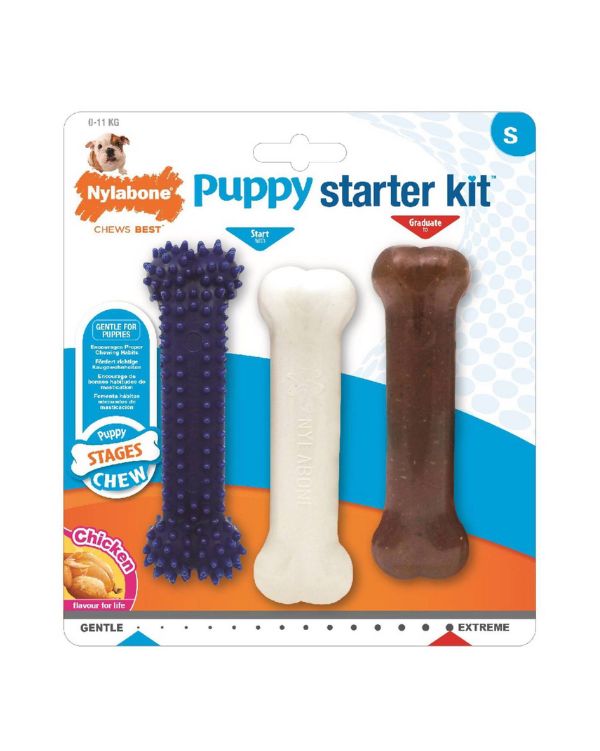 Hueso Nylabone Puppy Starter Kit Hasta 11 Kg