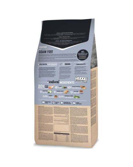 Ração Ownat Just Grain Free Adult lamb tras