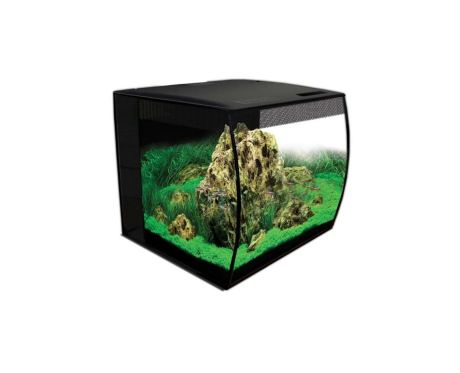 El Kit Fluval Flex Negro es la nueva serie de acuarios Fluval Flex, por lo que ofrece un estilo contemporáneo con el distintivo vidrio frontal cóncavo.