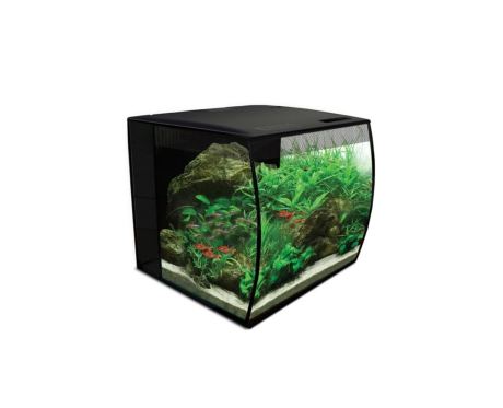 El Kit Fluval Flex Negro es la nueva serie de acuarios Fluval Flex, por lo que ofrece un estilo contemporáneo con el distintivo vidrio frontal cóncavo.
