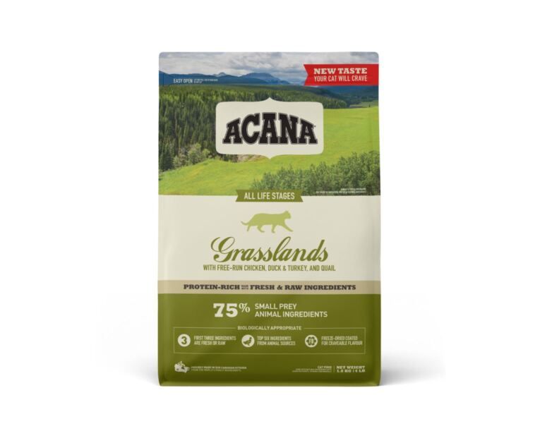 Acana Grasslands Gato es adecuado para todas las razas y etapas de la vida de tu gato.