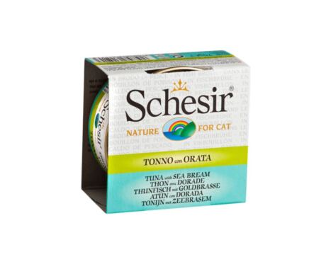 Schesir Gato Atún con Dorada en Salsa Natural 70gr