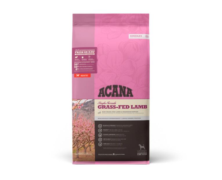 Acana Singles Grass-Fed Lamb es apto para todas las razas a partir de 1 año de edad