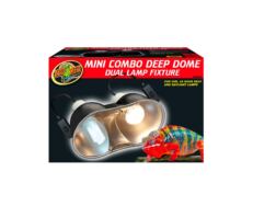 Mini Combo Deep Dome Lamp Fixture Zoo Med es un conjunto de dos portalámparas en uno, es decir, ¡máxima comodidad!