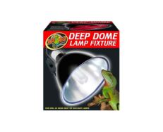 El accesorio de lámpara de cúpula fixture Repti Zoo Med es una fuente de luz versátil con una cúpula de cerámica pulida que enfoca y maximiza la salida de luz y UV.