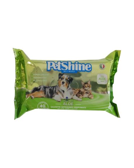 Toallitas Petshine Aloe Vera 40 unid