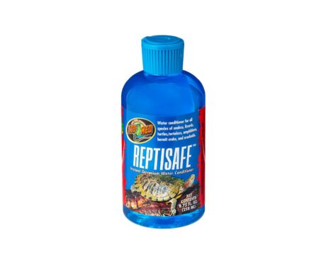 Zoo Med ReptiSafe Acondicionador es un acondicionador de agua instantáneo para terrarios, es decir, elimina las cloraminas y el cloro, desintoxica los nitritos y elimina el amoníaco tóxico.