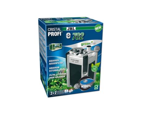 JBL CristalProfi e702 greenline es un filtro externo para agua de acuario limpia y saludable.