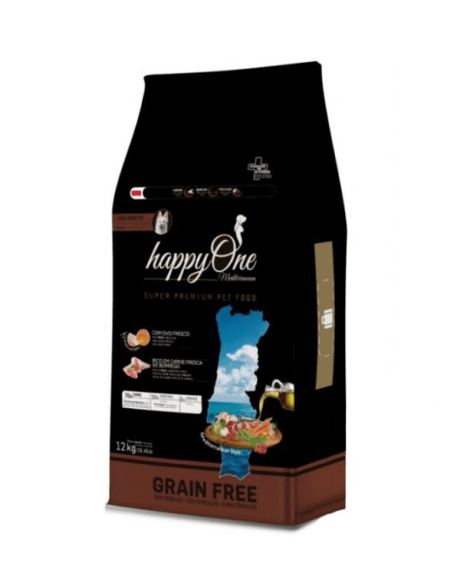 HappyOne Mediterraneum Adult Cordero es un alimento súper premium para perros adultos. Sobre todo con 70% carne y 0% cereales.