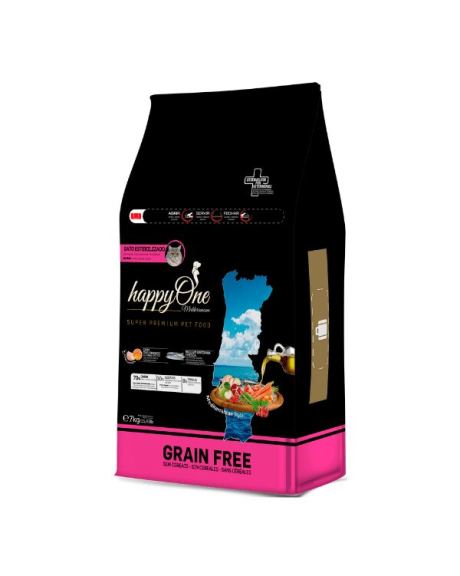 HappyOne Mediterraneum Sardina para Gatos Esterilizados es un alimento súper premium para gatos esterilizados. Además, con un 20% de sardinas frescas, un 30% de frutas y verduras y un 0% de cereales.