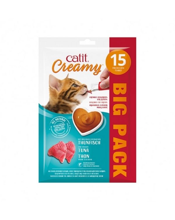 Catit Creamy Snack Cremoso Atúm 15 unidades