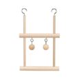 Columpio Doble de Madera con Campana 2