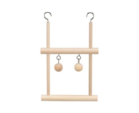 Columpio Doble de Madera con Campana 2