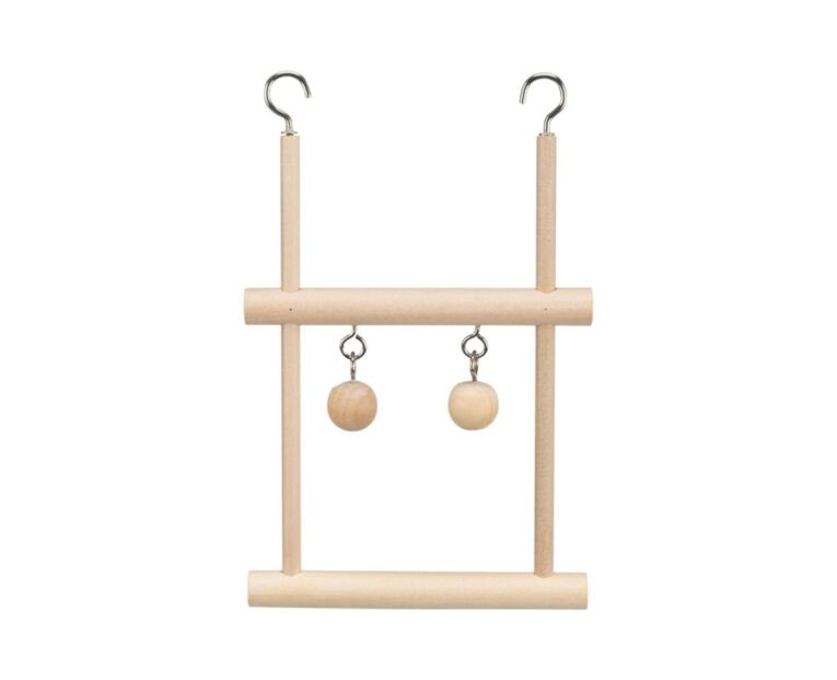 Columpio Doble de Madera con Campana 2