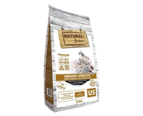 Natural Greatness Urinary – Struvite es una receta completa hipoalergénica y sin cereales para gatos adultos con urolitiasis por estruvita y cistitis idiopática felina.