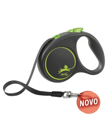 La Correa Flexi Design Cinta Verde es una correa práctica y ligera.