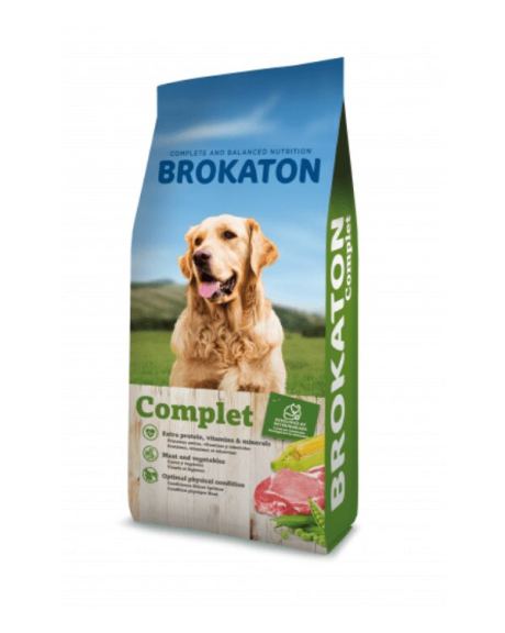 Brokaton Complet para Perros es un alimento completo y equilibrado para perros adultos con un nivel normal de actividad.