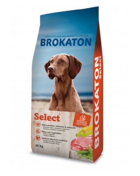 Brokaton Select para Perros es un atractivo alimento para perros con una combinación de colores y sabores que a tu perro le resultará muy sabroso.