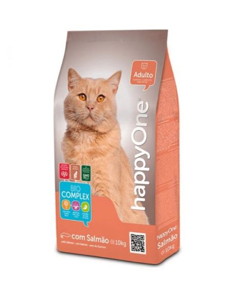 HappyOne Adulto Gato Salmón es un alimento completo elaborado a base de salmón, fuente natural de ácidos grasos omega 3.