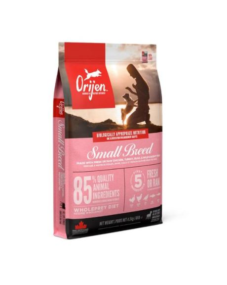 ¡Orijen Small Breed es un alimento natural preparado especialmente para tu pequeño amigo!