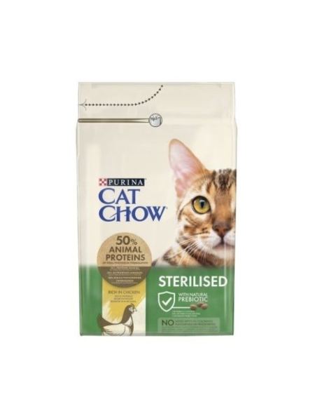 Cat Chow Esterilizado Pollo fue desarrollado especialmente para satisfacer las necesidades de los gatos castrados.