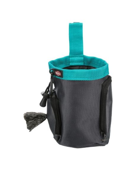 La Bolsa Baggy 2 en 1 para Snacks está fabricada en poliéster resistente para el adiestramiento y/o paseos con tu perro.