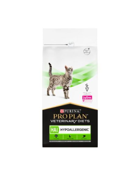 Pro Plan Hypoallergenic Gato - Vet Diets HA es una dieta veterinaria hipoalergénica completa para el diagnóstico y manejo nutricional de las alergias alimentarias en gatos adultos y gatitos.