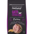 Petfield Premium Gato esterilizado es un alimento completo formulado para proporcionar una dieta equilibrada a los gatos.