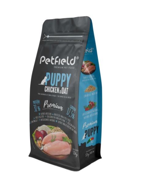 Petfield Premium Perrito es un alimento completo formulado para cachorros y perros jóvenes de todas las razas.