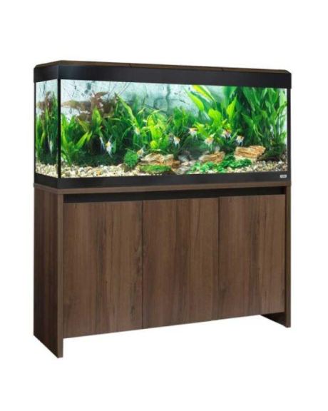 El kit Fluval Roma 240L con iluminación LED Bluetooth + mesa está disponible en 3 colores, a saber, roble, nogal y negro.