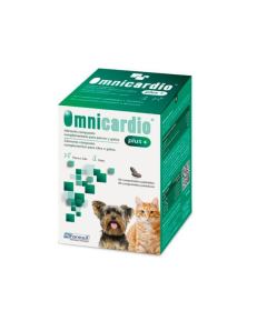 Omnicardio ahora es Omnicardio plus, que apoya la función cardíaca de perros y gatos con enfermedades cardíacas debido a valvulopatías, cardiomiopatía, deficiencia de L-carnitina o deficiencia de taurina.