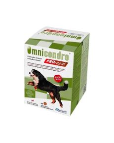 Omnicondro Prorapid es un alimento compuesto complementario para perros de todos los tamaños y edades, apetecible para la protección de las articulaciones.