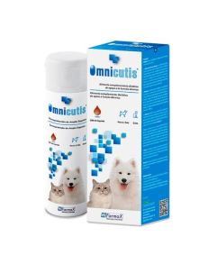 Omnicutis líquido para perros y gatos es un alimento complementario dietético para apoyar la función dérmica.