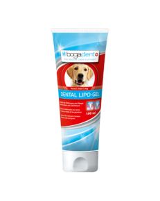 Bogadent Dental Lipo-Gel Perro 100ml es un gel para la limpieza de los dientes de los perros, es decir, compuesto por agentes limpiadores de suave efecto abrasivo y aceites (aceite de cártamo).