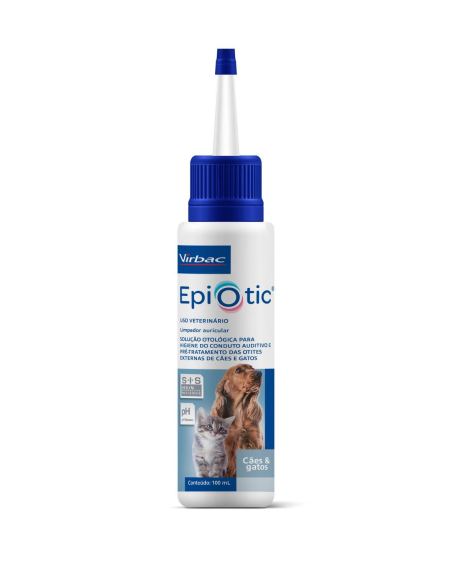 Epiotic Limpiador de oídos 125ml se usa para la limpieza rutinaria de los oídos en perros y gatos para mantener el canal auditivo saludable al eliminar las costras y el exceso de cerumen.