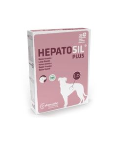 Hepatosil Plus Perros Grandes - 30 Comprimidos es un complemento alimenticio hepatoprotector, regenerador celular, desintoxicante y antihepatotóxico, restaurador de la función hepática alterada en las enfermedades hepáticas.