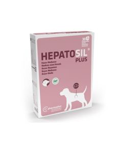 Hepatosil Plus Perros Medianos - 30 Comprimidos es un complemento alimenticio hepatoprotector, regenerador celular, desintoxicante y antihepatotóxico, restaurador de la función hepática alterada en las enfermedades hepáticas.
