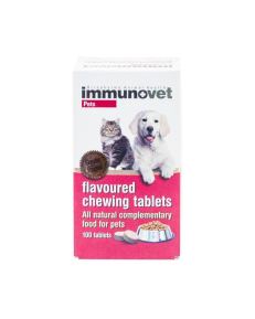 Immunovet es un suplemento totalmente natural para perros y gatos que ayuda a estimular el sistema inmunológico para combatir problemas de salud.