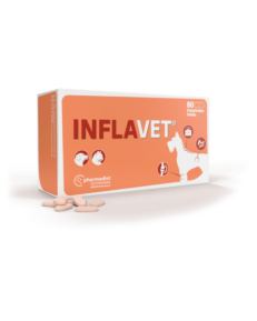 Inflavet - 60 Comprimidos es un alimento complementario natural para perros y gatos, especialmente indicado para aliviar los síntomas del dolor y los procesos inflamatorios crónicos.