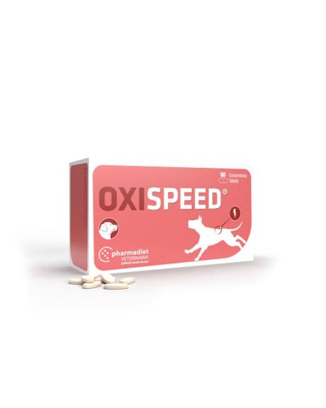 Oxispeed Perros es un suplemento dietético complementario en forma de comprimidos palatables para perros especialmente diseñado para retrasar los signos del envejecimiento.