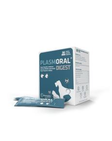 Plasmoral Digest 30 Sobres es un complemento alimenticio en sobres monodosis en polvo para el tratamiento de las diarreas prolongadas, indicado para perros y gatos.