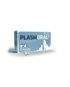 Plasmoral Immunity es el único alimento complementario a base de proteínas plasmáticas y otros ingredientes que favorecen el normal funcionamiento del sistema inmunitario, indicado para perros y gatos.