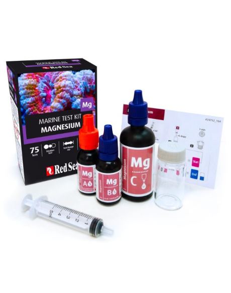 El Red Sea Kit MCP Magnesium (75 pruebas) es fácil de usar. Por lo tanto, proporciona una medición rápida y confiable del magnesio en su acuario con una precisión de 50 ppm o 100 ppm según sus necesidades.