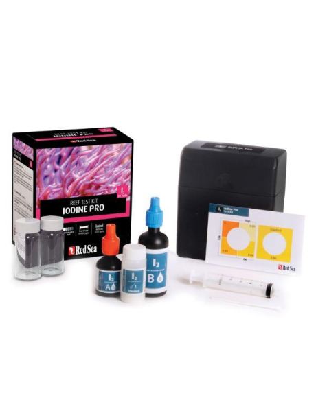El Red Sea Iodine Pro (I2) kit es una prueba única. Por lo tanto, mide el nivel total de yodo en su acuario de arrecife con una alta precisión de 0,01 ppm.