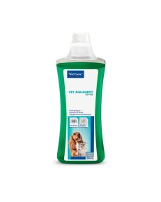 Vet Aquadent Fresh ahora con una nueva fórmula, este limpiador bucal-dental para perros y gatos es muy eficaz para combatir el mal aliento y la formación de placa dental y sarro