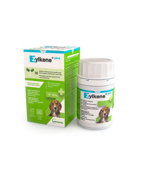 Zylkene Plus 10-30kg ayuda a minimizar la ansiedad en diferentes situaciones.
