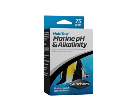Este kit de Seachem MultiTest Marine pH & Alkalinity presenta un tinte único que tiene un cambio de color pronunciado entre 8,0 y 8,3, lo que lo convierte en una lectura fácil en este rango crítico.