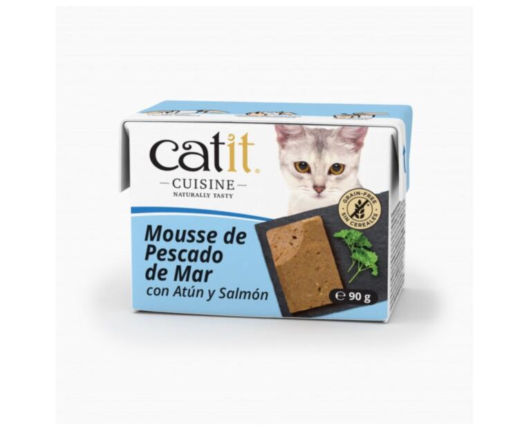Catit Cuisine Mousse Pescado con Atún y Salmón es un alimento completo para complacer a cualquier gato o gatito. Es decir, es una mousse suave elaborada con carne auténtica, que proporciona una nutrición completa para los gatos.