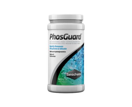 Seachem PhosGuard elimina rápidamente fosfatos y silicatos de acuarios marinos y de agua dulce.